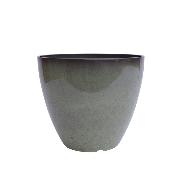 The Your Choice Patio and Indoor Garden 12" Ceramic Resin Planter Pot for growing plants and herbs. 12" Planter Pot, Turquoise