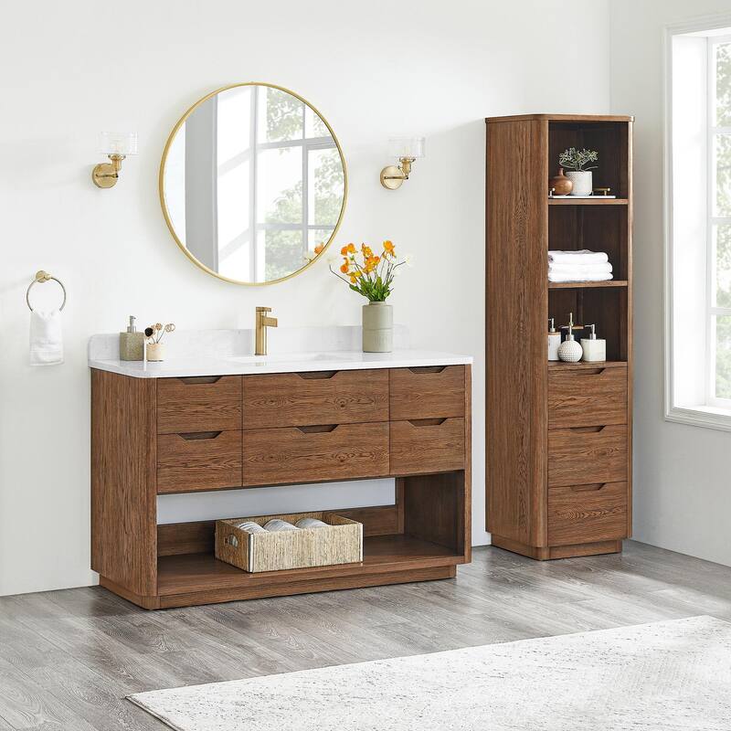 Miseno MV-HARB55-GW Harbin 54" Free Standing Single Basin Vanity Set
