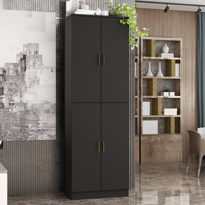 70.9"H Dresser Chest Cabinet Buffet Storage Cabinet Adjustable Shelf