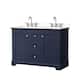 Option Dark Blue, Chrome Trim, White Quartz Top