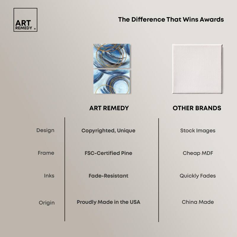 Golden Riviera Canvas Set of 2 by Art Remedy, Gallery Wrapped