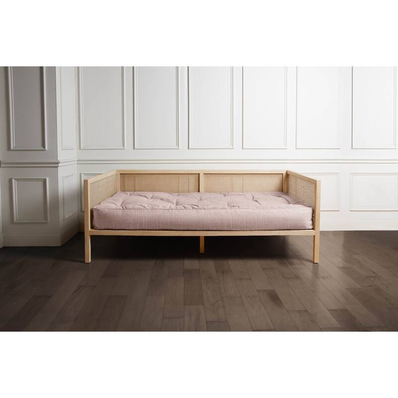 Sorra Home Corded Linen Texture Daybed Mattress (Mattress Only) - Blush/ 75 x 38 x 5 in - Twin
