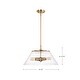 preview thumbnail 6 of 6, Dover 3 Light Large Pendant Vintage Brass with Clear Glass - Vintage Brass