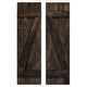 preview thumbnail 3 of 5, Z Board & Batten Exterior Shutters Pair 36" - Slat Black