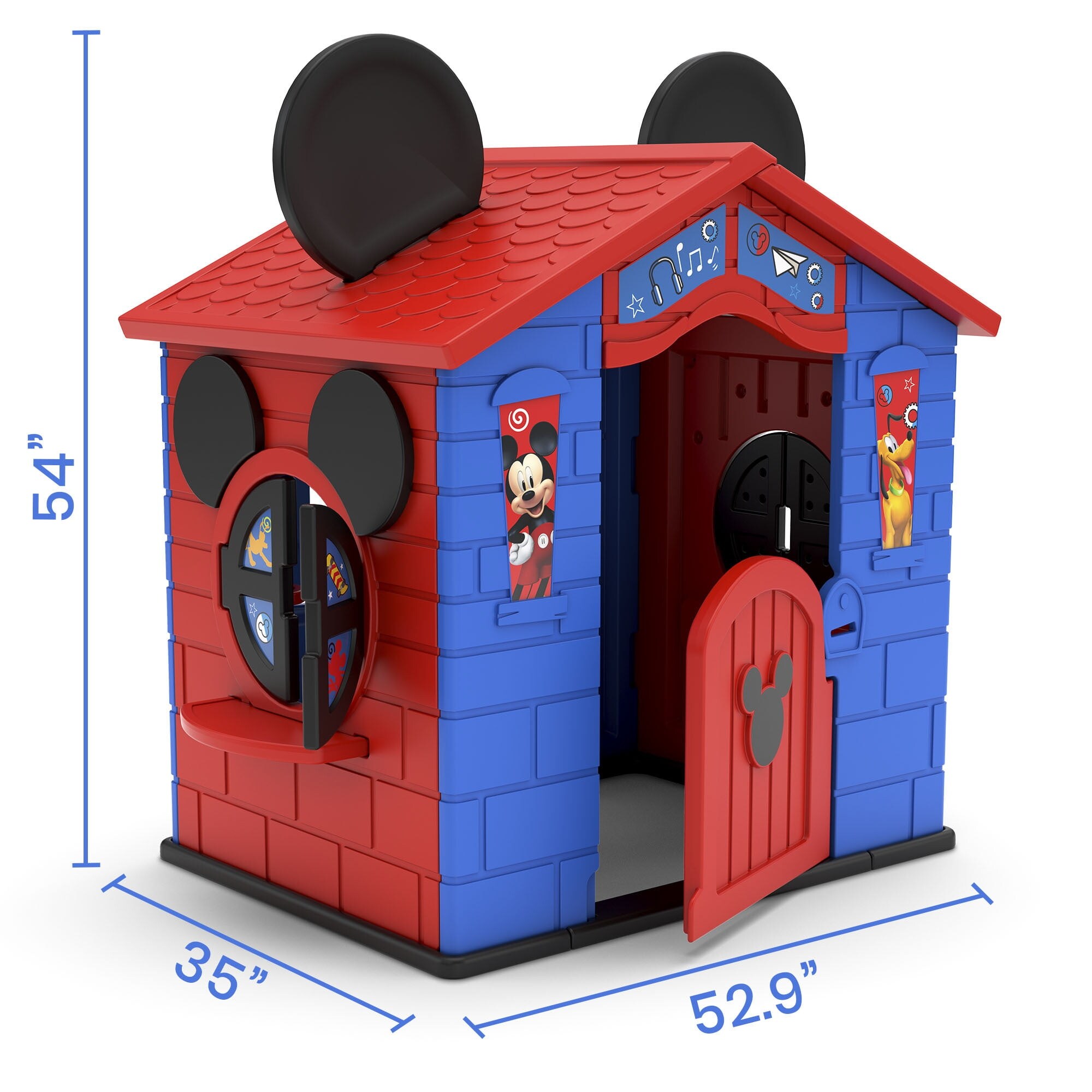 Mickey Mouse Plastic Indoor Outdoor Playhouse with Easy Assembly