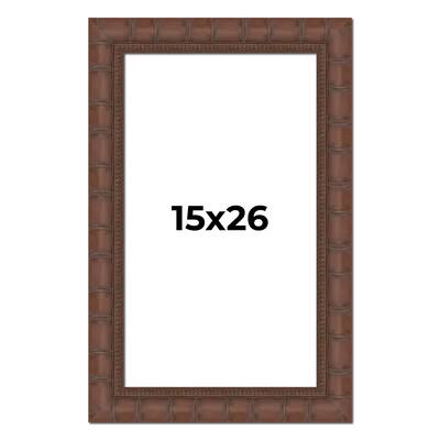 15x26 Frame Pewter Solid Wood Picture Frame Width 1.625 Inches | Interior Frame Depth 0.6875 Inches