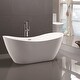 preview thumbnail 9 of 53, Vanity Art 71" X 32" White Acrylic Freestanding Air Bubble Soaking Bathtub with UPC Certified Overflow and Pop-up Drain