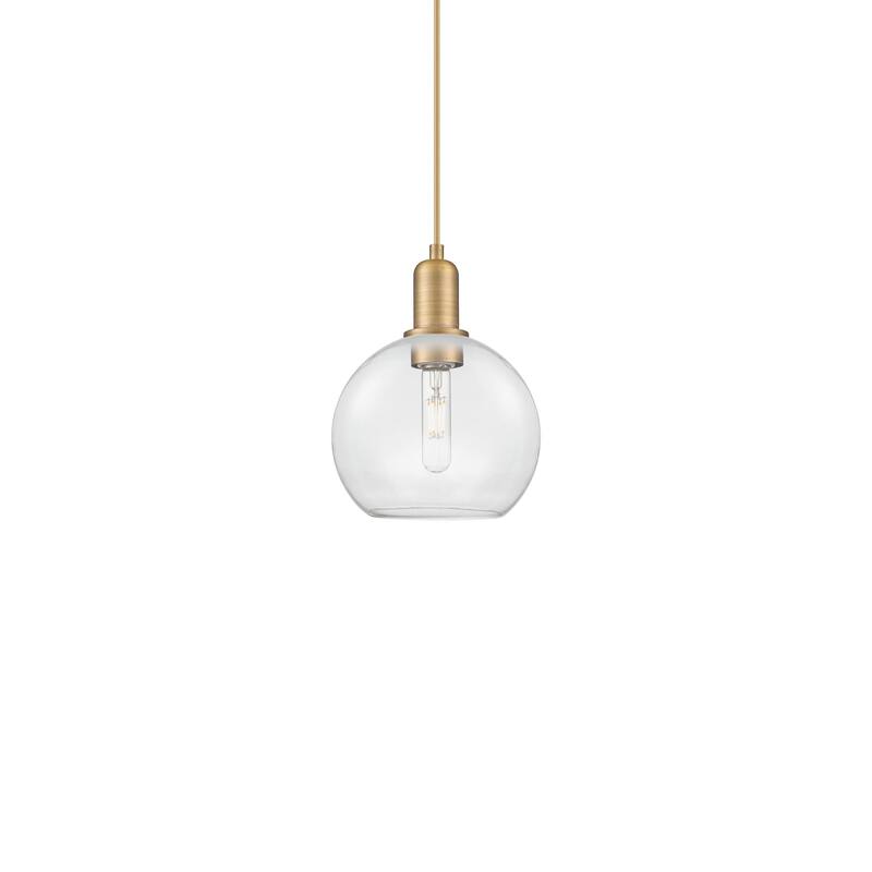 Innovations Lighting 716-1P-11-8 Athens Pendant Athens 8" Wide Mini - Brushed Brass / Clear