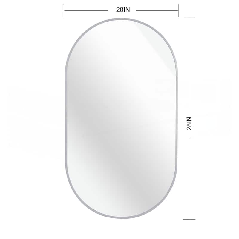 20 x 28 Inch Metal Oval Mirror