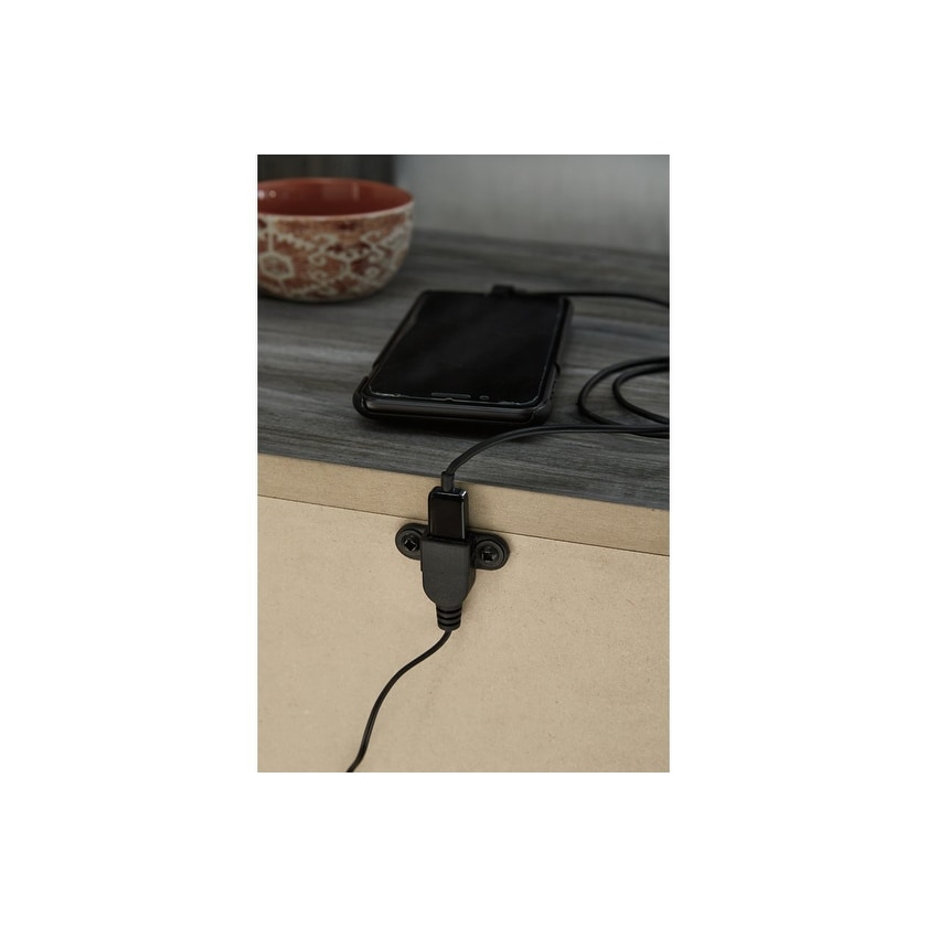 Shop Ashley Furniture B221 91 Baystorm Night Stand W Smokey Gray