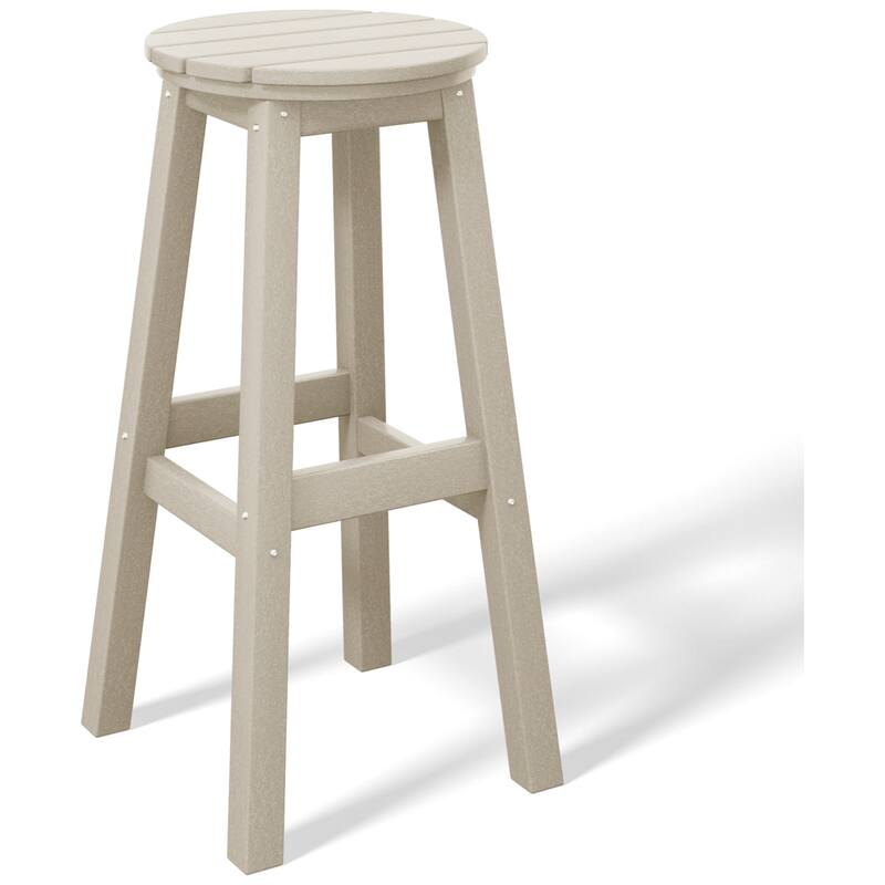 Laguna Hdpe All Weather Outdoor Patio 29" Round Bar Stool (Set Of 2)