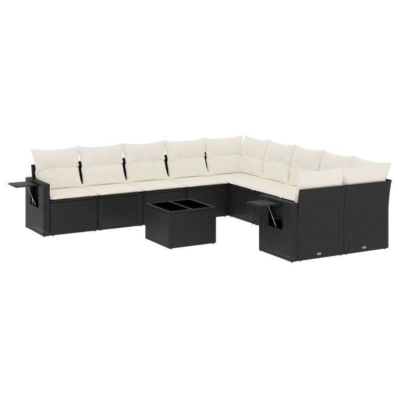 vidaXL Garden Sofa Set Black