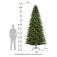 preview thumbnail 5 of 19, Glitzhome 11ft Pre-Lit Realistic Green Full Fir Artificial Christmas Tree with 3200 Lights & Foot Pedal
