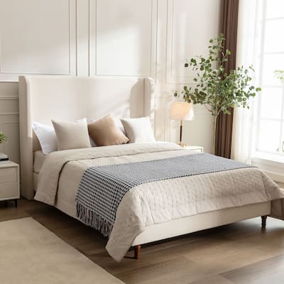 Bowie Contemporary Upholstered Bed with 54" High Headboard By Christopher Knight Home
