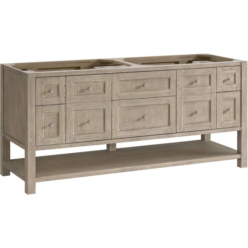 James Martin Vanities 330-V72-M Breckenridge 72" Free Standing Double - Whitewashed Oak