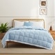 preview thumbnail 7 of 20, Luxurious Lightweight Cooling Down Bed Blanket, Summer Breathable Comforter for Hot Sleeper 108" x 90" - Blue