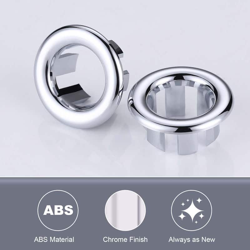 WOWOW 1.2 in. Sink Basin Trim Overflow Cover (2-Pack)
