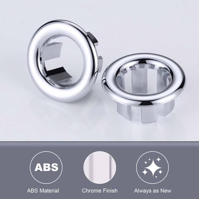 WOWOW 1.2 in. Sink Basin Trim Overflow Cover (6-Pack)