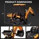 preview thumbnail 5 of 20, 4-in-1 12V Kids Ride on Tractor Excavator Bulldozer with Remote Control