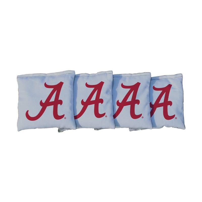 Alabama Crimson Tide Grey Cornhole Bags - Corn Filled