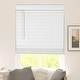 preview thumbnail 1 of 3, Calyx Interiors White Cordless 2-Inch Faux Wood Room Darkening Window Blind with Classic Valance