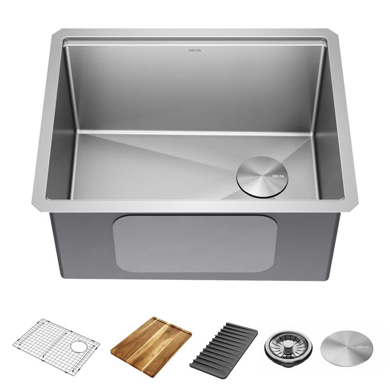 Delta 95B9132-24SL Lorelai 24” Workstation Laundry Utility Kitchen - Stainless Steel