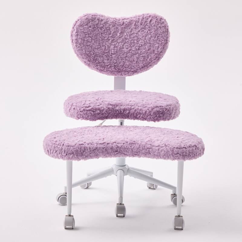 Artificial rabbit hair Meditation Chair Plus, Cross Legged Chair with Wheels, ADHD Chair, Criss Cross Desk Chair