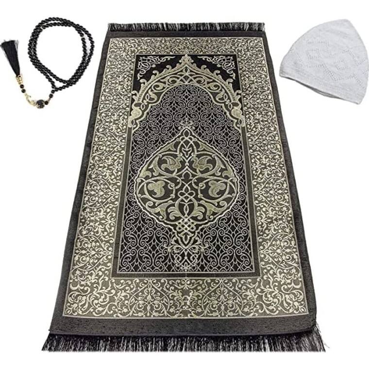 Muslim Prayer Rug Prayer Mat Muslim for Men and Women,45x27 2' x 3