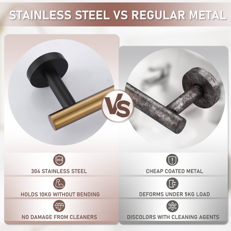 WOWOW 6-Piece Bath Hardware Set with Mounting Hardware