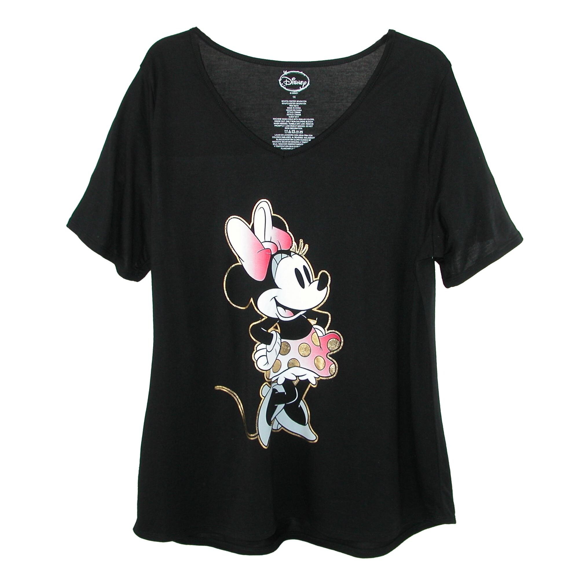 Shop Disney Women S Plus Size Minnie Mouse V Neck T Shirt