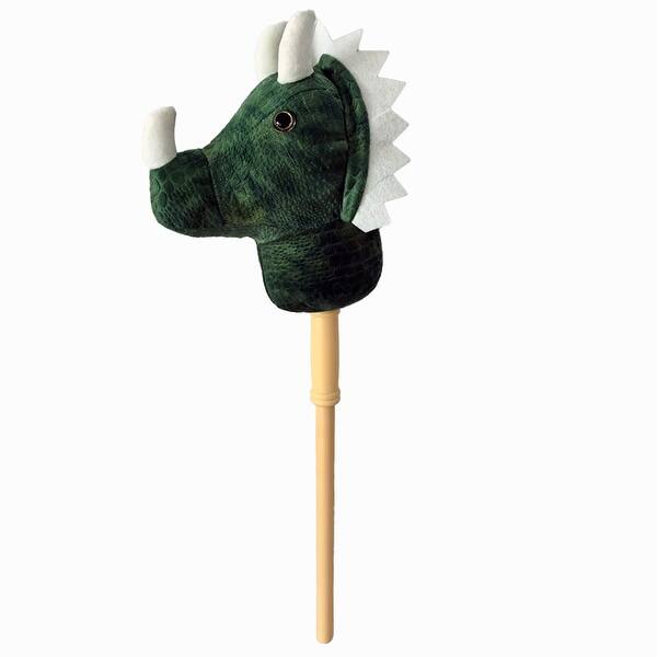 slide 2 of 5, Ponyland: Plush Music Stick Animal - Green Dinosaur