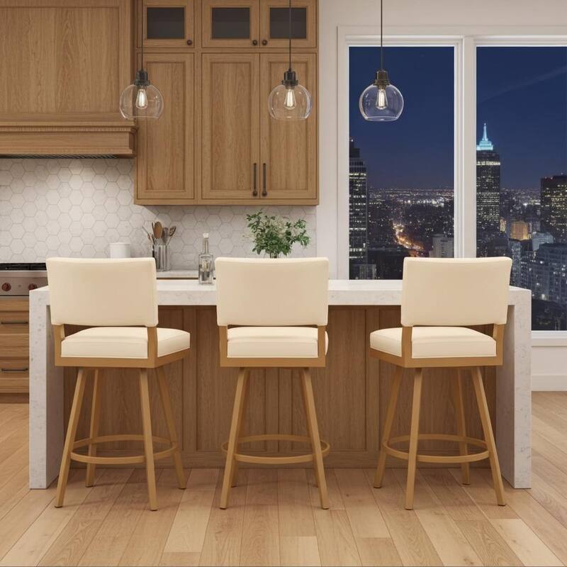 Tempo Furniture Emerson Swivel 26" Counterstool w/ Fully Welded Metal Frame (Commercial Grade) by Furnish Theory (Var. Colors)