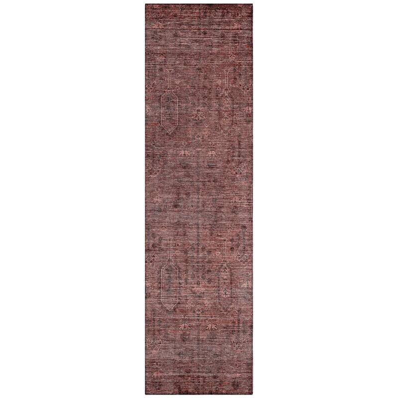 Machine Washable Indoor/ Outdoor Chantille Traditional Distressed Rug