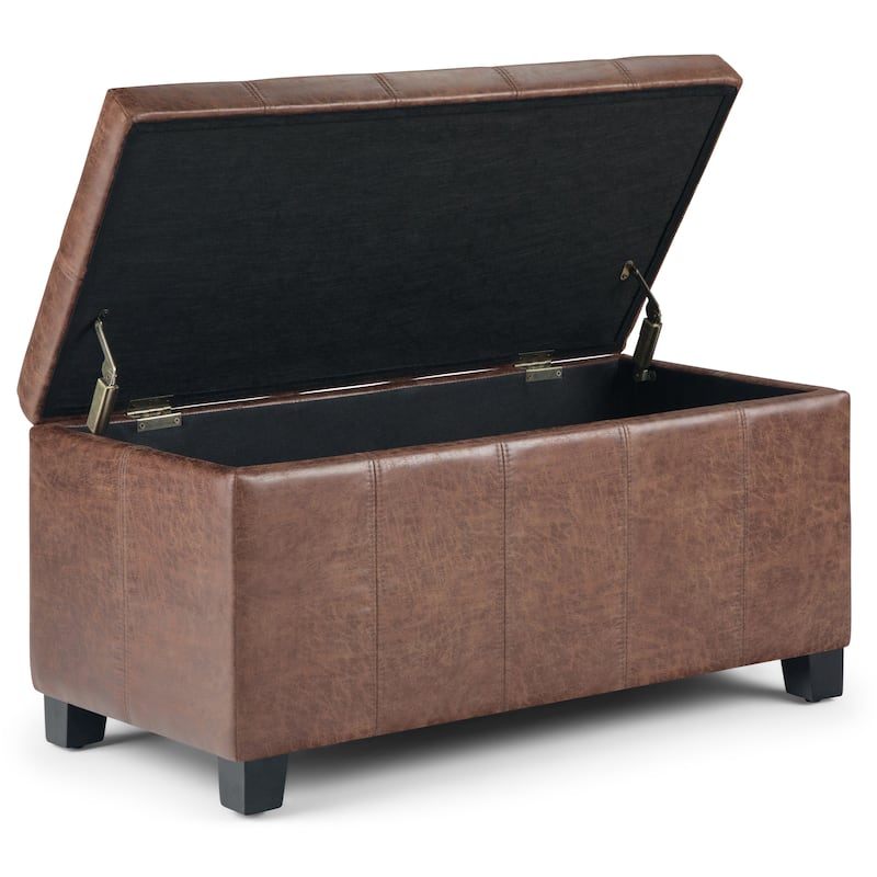 WYNDENHALL Lancaster 36 inch Wide Contemporary Rectangle Storage Ottoman