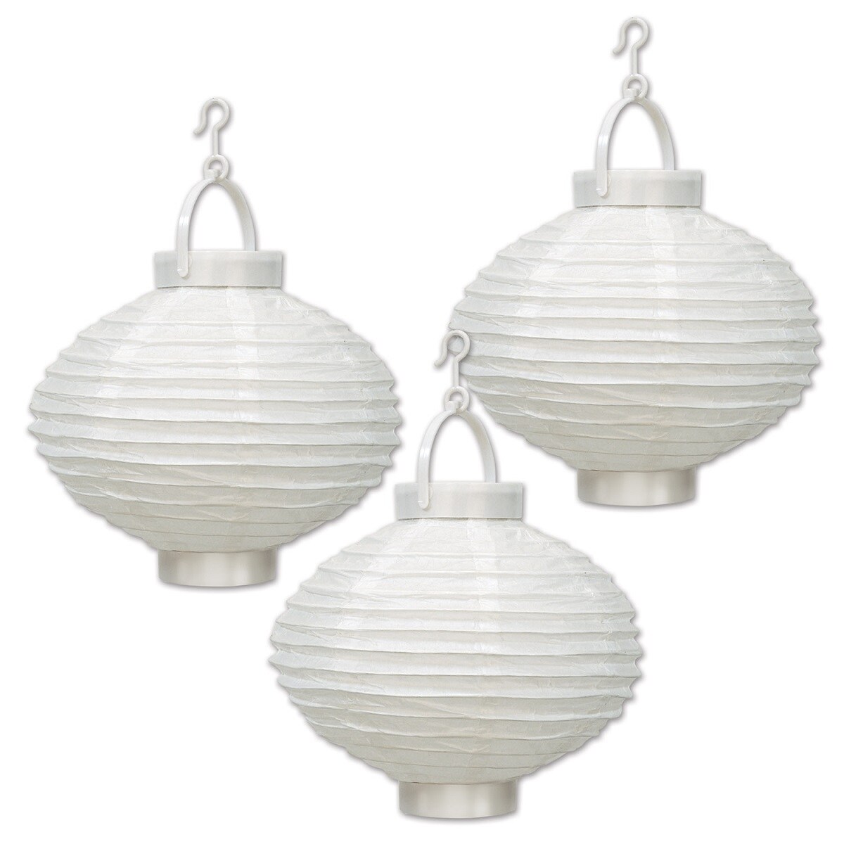 Shop Club Pack Of 18 White Classical Light Up Paper Lantern