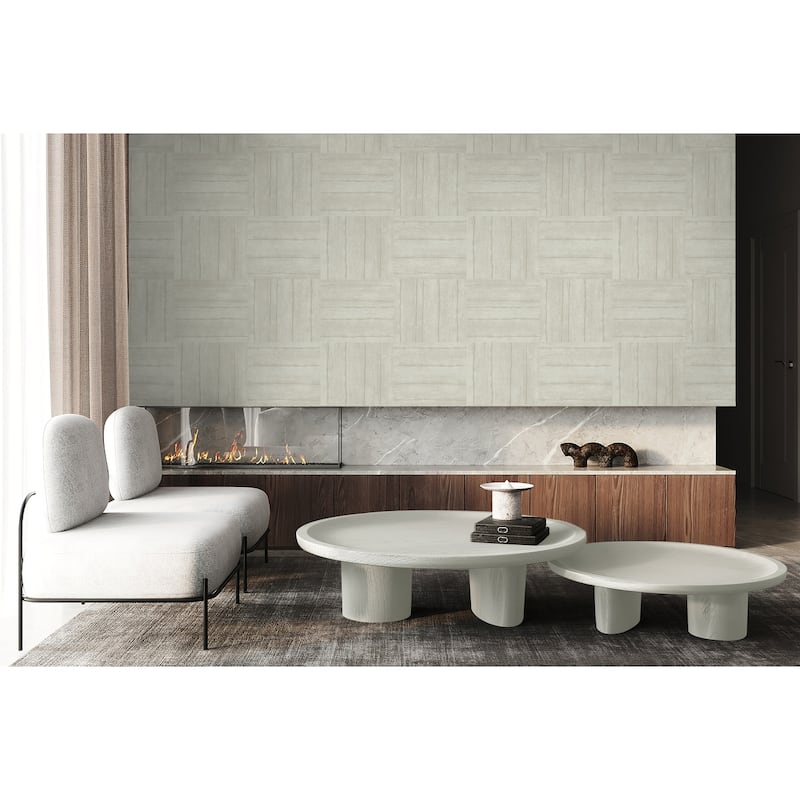 Seabrook Designs Plaza Geometric Non-Woven Unpasted Wallpaper