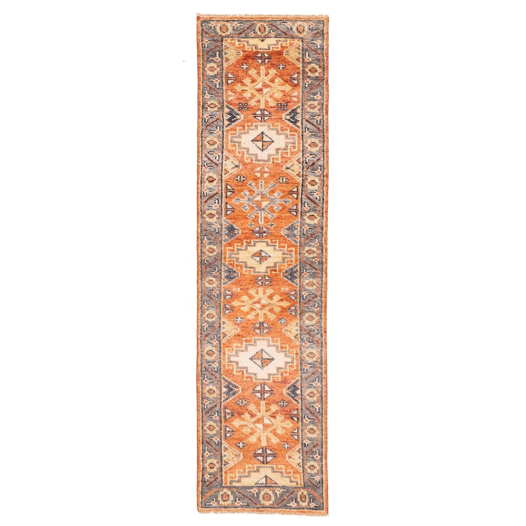 ECARPETGALLERY Hand-knotted Jules Serapi Dark Copper Wool Rug - 2'8 x 10'4