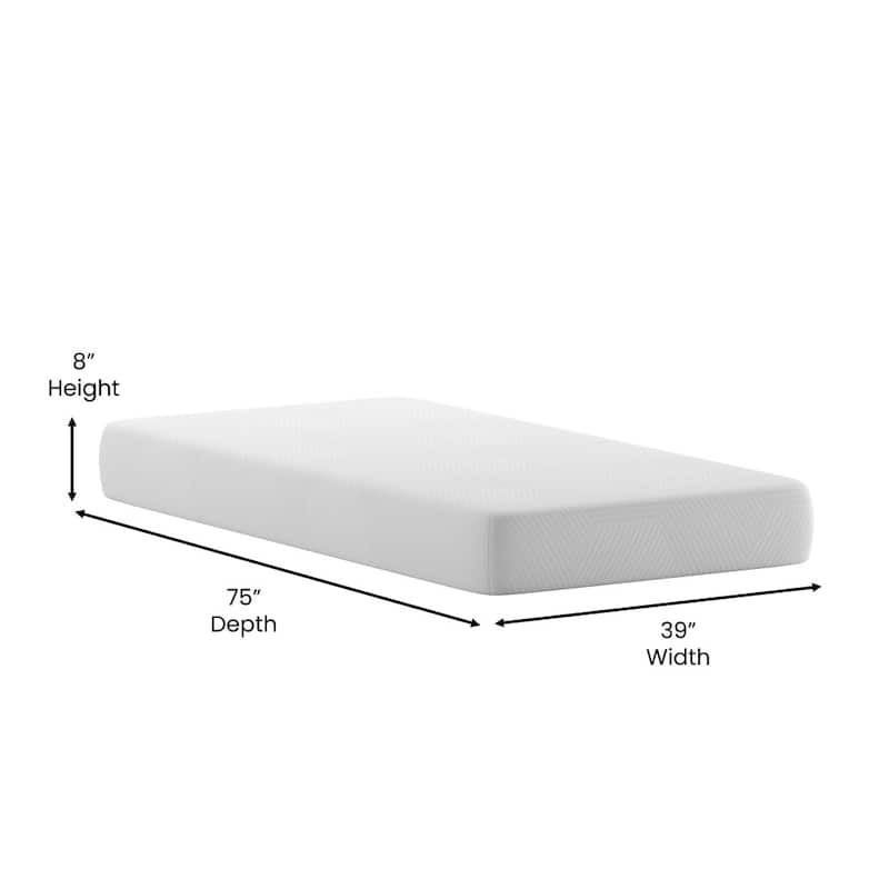 8 Inch Cooling Green Tea Pressure Relieving Memory Foam Mattress in a Box