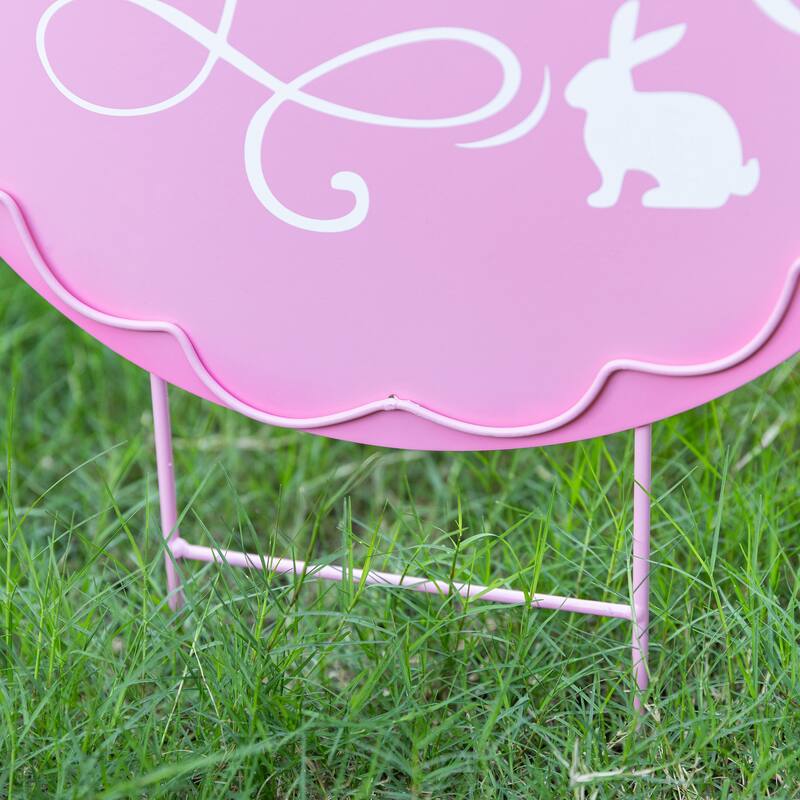 Glitzhome 24"H Easter Metal Egg Yard Stake