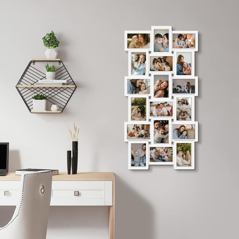 HELLO LAURA 18 Opening 4x6 Large Collage Picture Frame for Wall Decor