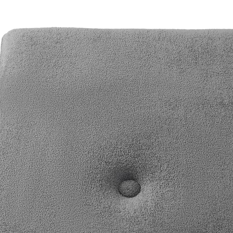 Adeco Modern End of Bed Bench Tufted Ottoman