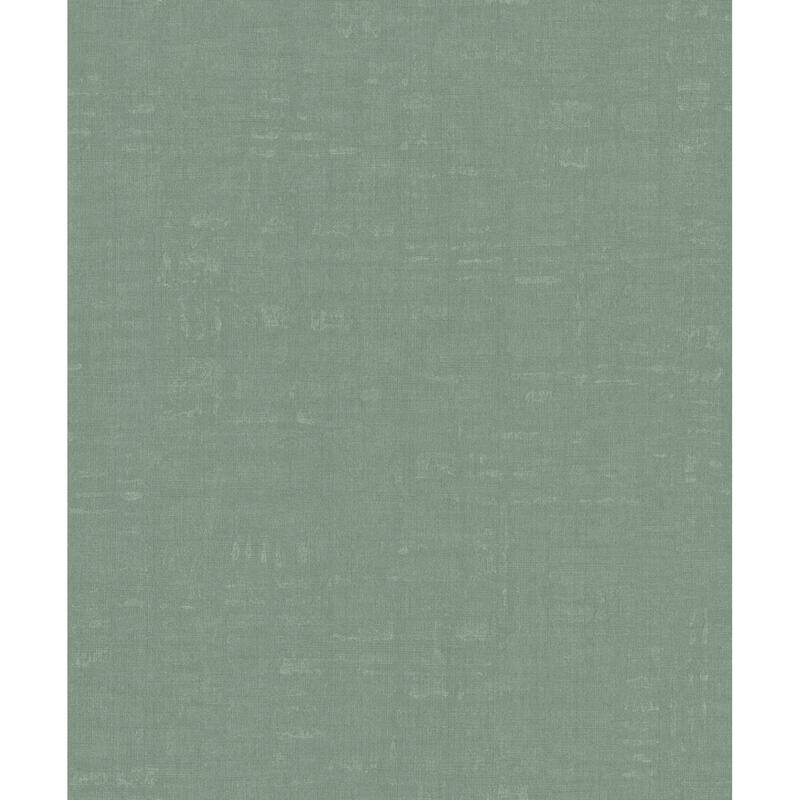 Galerie Wallcoverings Fusion Collection Linen Effect Textured Non-woven Matte Wallpaper Roll - 33 feet x 21 inches - Green