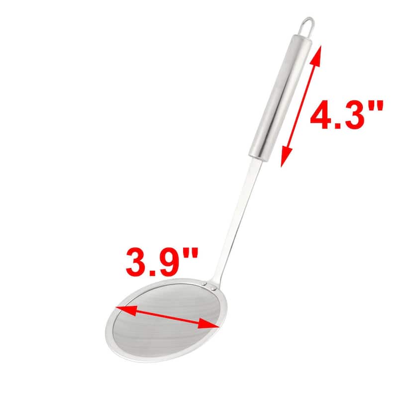 Kitchen Stainless Steel Fine Wire Mesh Strainer Skimmer Ladle 10cm Dia