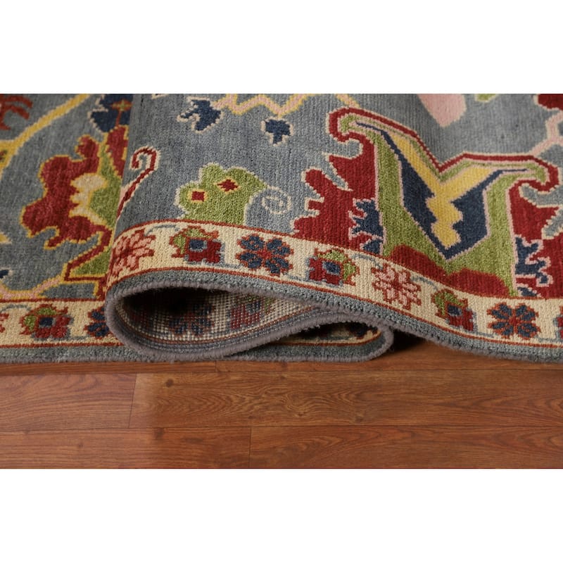 All-Over Oushak Indian Area Rug Handmade Wool Carpet - 8'11"x 11'8"