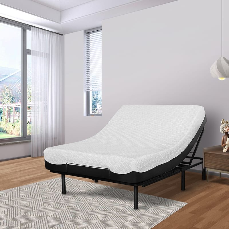 Goto Bedding Premium Steel Construction Dual Motors Adjustable Bed Base - Full