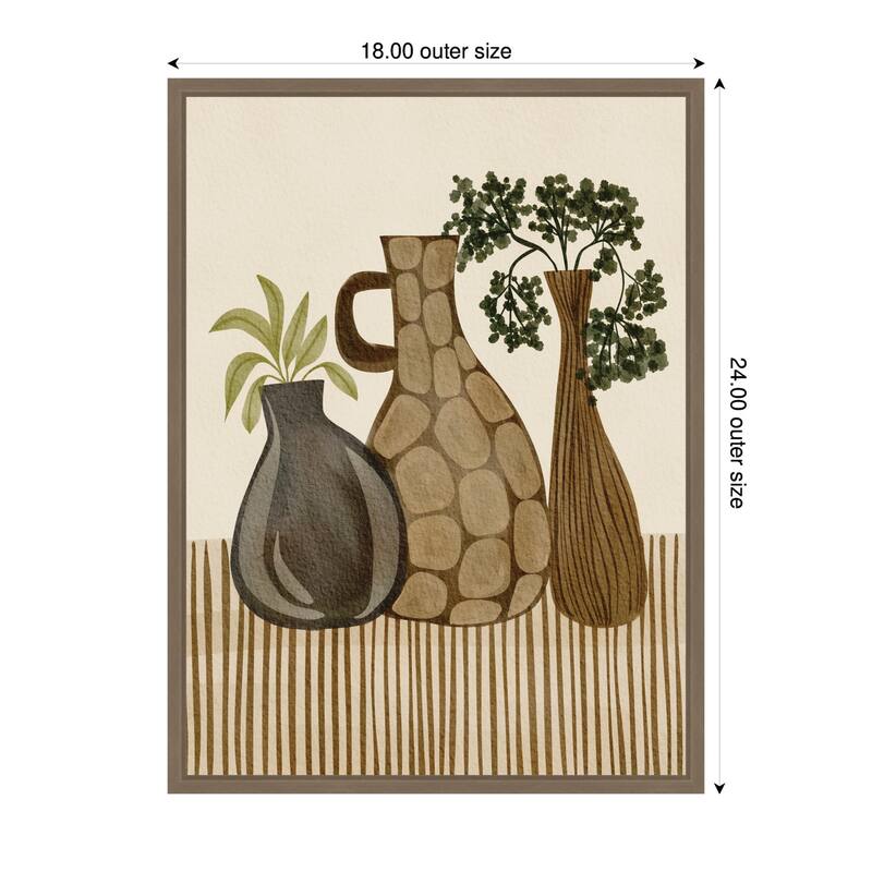Kate and Laurel Rustic Stilllife ll by Nikita Jariwala Framed Canvas Wall Art Print