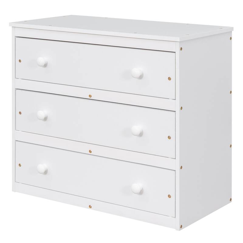 Multifunctional Full Loft Bed with Cabinet, Shelves & Rolling Desk - Space Saving White