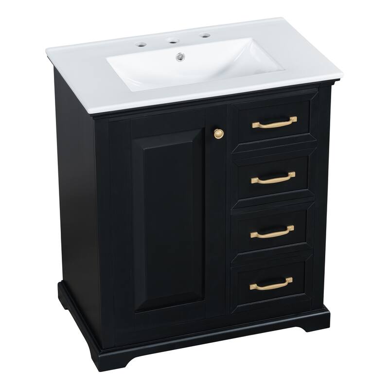 30" Bathroom Vanity Bathroom Cabinet with Sink and Drawers