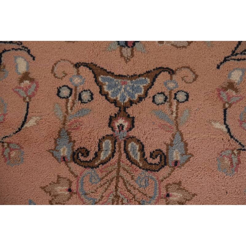 Pink Sarouk Oriental Area Rug Handmade Wool Carpet - 7'11"x 9'11"
