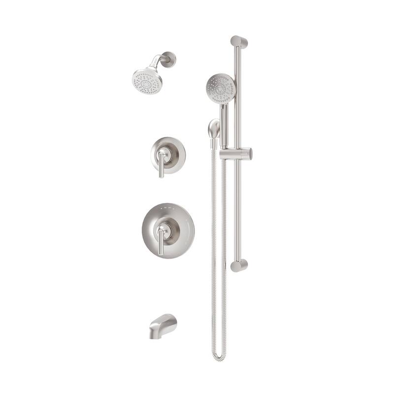 Symmons 599615TRM Birch Tub and Shower Trim Package with 1.5 GPM - Satin Nickel